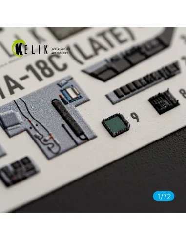 F/A-18C (LATE) - interior 3D decals for Academy 12411, 1/72 - Kelik...
