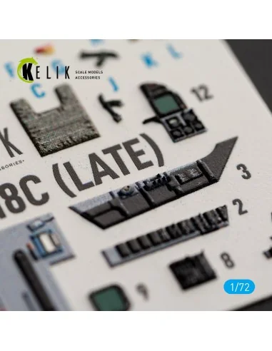 F/A-18C (LATE) - interior 3D decals for Academy 12411, 1/72 - Kelik...