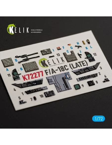 F/A-18C (LATE) - interior 3D decals for Academy 12411, 1/72 - Kelik...
