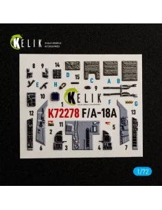 F/A-18A - interior 3D decals for Academy 12411, 1/72 - Kelik K72278 2