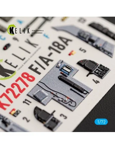 F/A-18A - interior 3D decals for Academy 12411, 1/72 - Kelik K72278