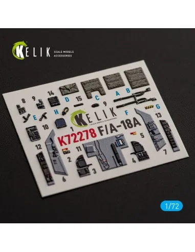 F/A-18A - interior 3D decals for Academy 12411, 1/72 - Kelik K72278