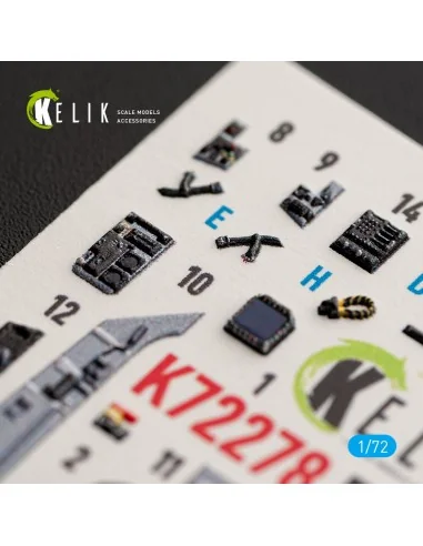 F/A-18A - interior 3D decals for Academy 12411, 1/72 - Kelik K72278