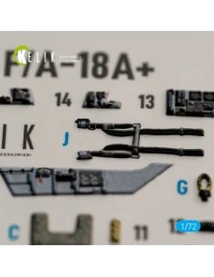 USMC F/A-18+ - interior 3D decals for Academy 12411, 1/72 - Kelik K...