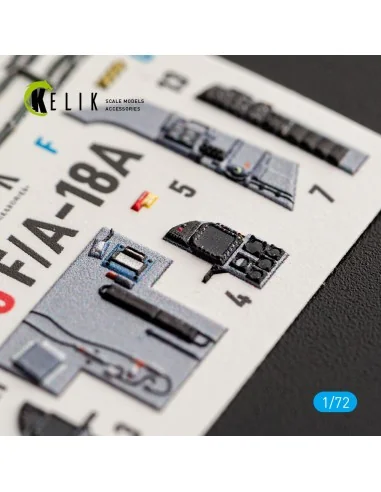 F/A-18A - interior 3D decals for Academy 12411, 1/72 - Kelik K72278
