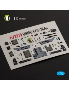 USMC F/A-18+ - interior 3D decals for Academy 12411, 1/72 - Kelik K... 2