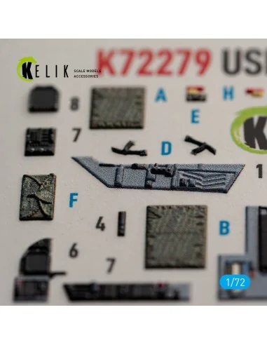 USMC F/A-18+ - interior 3D decals for Academy 12411, 1/72 - Kelik K...