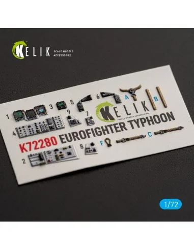 Eurofighter Typhoon - interior 3D decals for Hasegawa, 1/72 - Kelik...