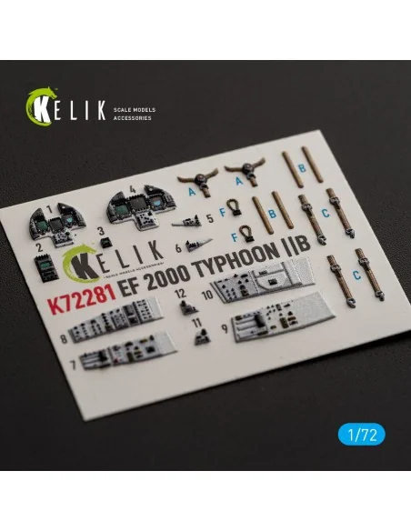 Eurofighter Typhoon EF-2000 - interior 3D decals for Italeria, 1/72...