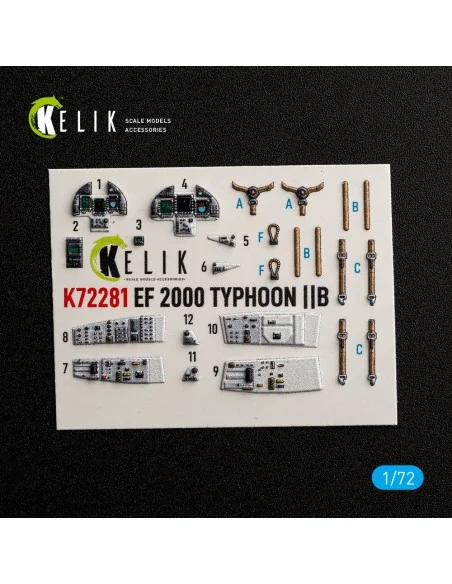 Eurofighter Typhoon EF-2000 - interior 3D decals for Italeria, 1/72...