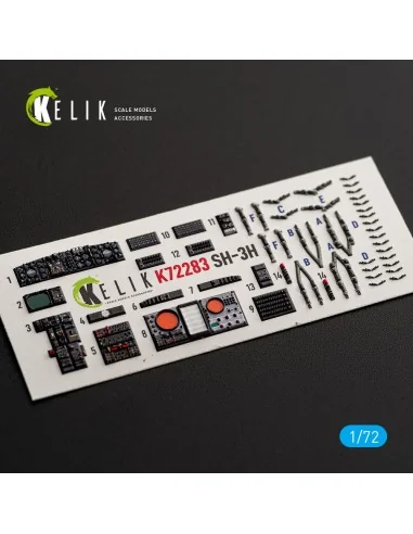 SH-3H Sea King - interior 3D decals for Foreart, 1/72 - Kelik K72283