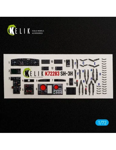 SH-3H Sea King - interior 3D decals for Foreart, 1/72 - Kelik K72283