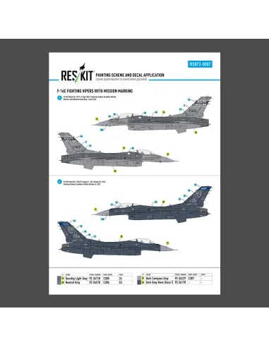 F-16C Fighting Vipers (Block 30, 40, 42, 50, 52) with mission marki...