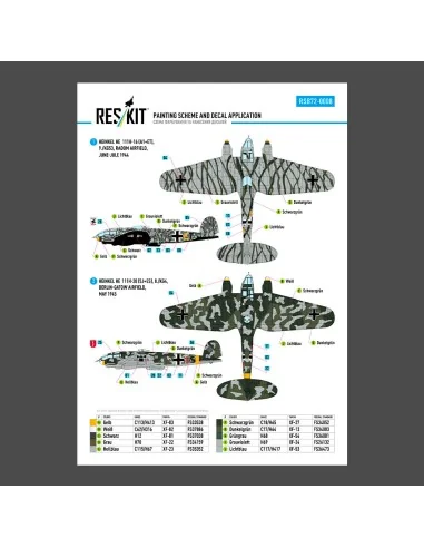 Heinkel He 111 (H-16, H-20, H-22) late series (Decals), 1/72 - ResK...
