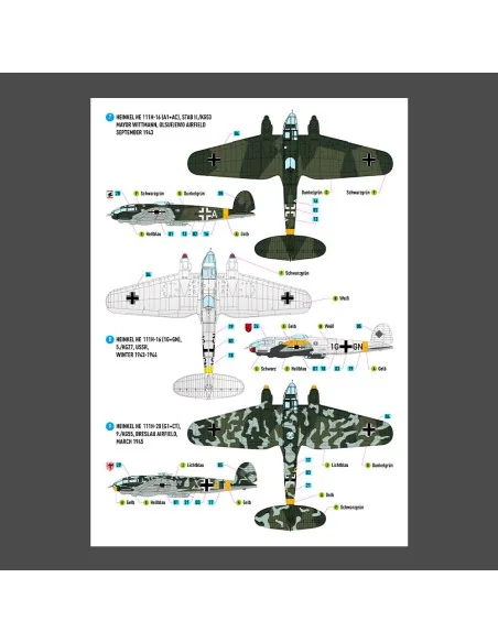 Heinkel He 111 (H-16, H-20, H-22) late series (Decals), 1/72 - ResK...
