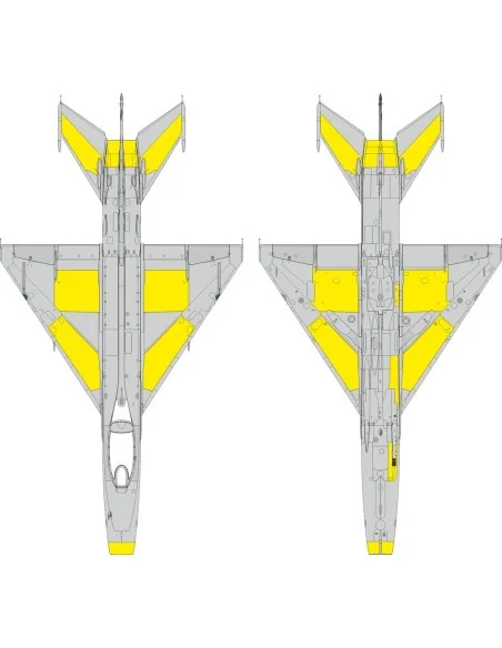 MiG-21F surface panels for Eduard, 1/48 - Eduard Accessories EX1193