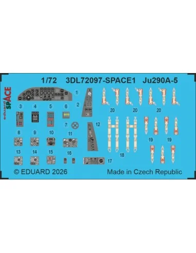 Ju 290A-5 SPACE for Revell, 1/72 - Eduard Accessories 3DL72097