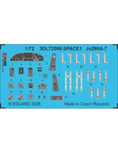 Ju 290A-7 SPACE for Revell, 1/72 - Eduard Accessories 3DL72098