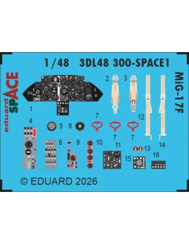 MiG-17F SPACE for Kinetic, 1/48 - Eduard Accessories 3DL48300