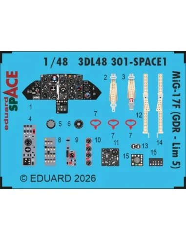 MiG-17F (GDR - Lim 5) SPACE for Kinetic, 1/48 - Eduard Accessories ...