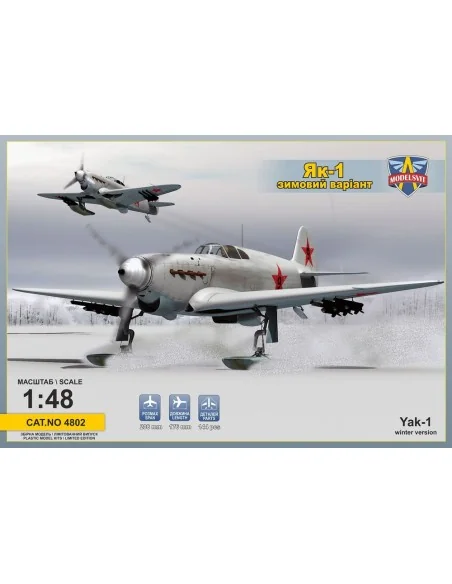 Yak-1 Soviet fighter on skis, 1/48 - ModelSvit MSVIT4802