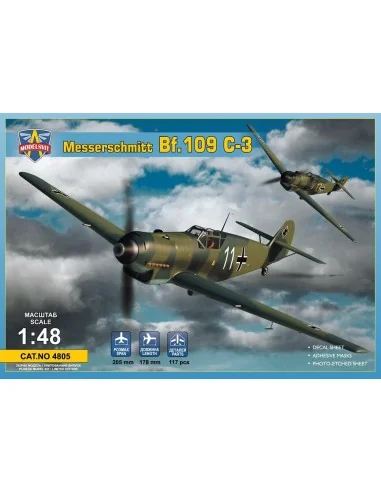 Bf.109 C-3 German WWII fighter, 1/48 - ModelSvit MSVIT4805