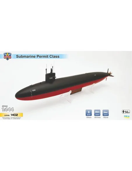 USS Permit (SSN-594) submarine, 1/144 - ModelSvit MSVIT1402