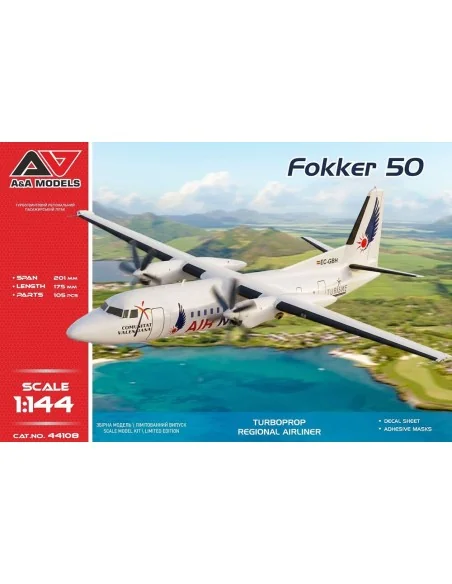 Fokker 50 regional airliner (EC-GBH), 1/144 - A&A Models AAM44108