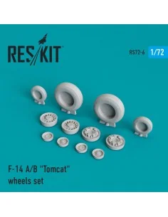 F-14 (A, B) Tomcat wheels set (weighted), 1/72 - ResKit Models RS72... 2