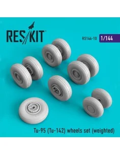 Tu-95 (Tu-142) wheels set (weighted), 1/144 - ResKit Models RS144-0010 2