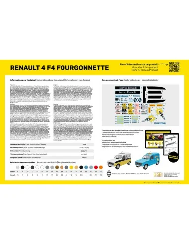 STARTER KIT Renault 4 F4 Fourgonette, 1/24 - Heller 58700