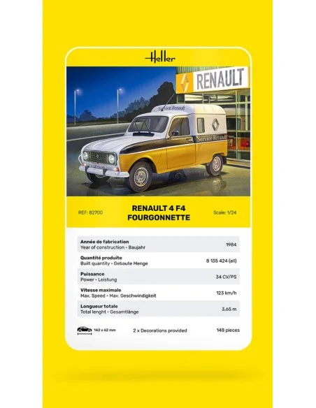 Renault 4 F4 Fourgonnette, 1/24 - Heller 82700