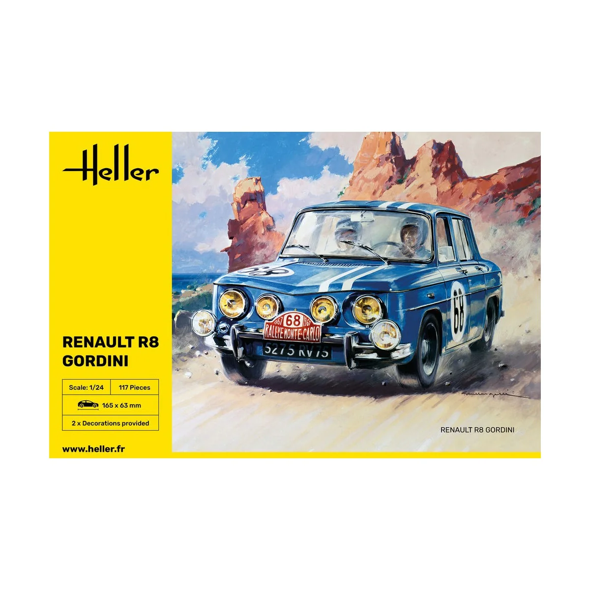 Renault R8 Gordini, 1/24 - Heller 80700 Renault R8 Gordini, 1/24 - Heller 80700