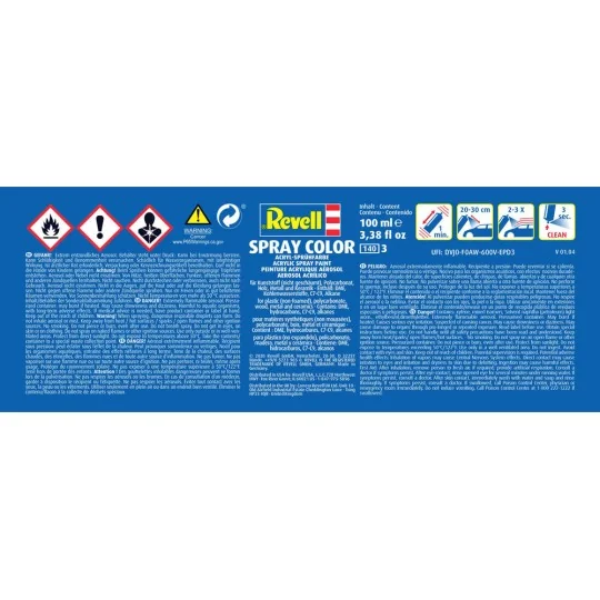 Spray hellgrau, seidenmatt - Revell 34371 Spray hellgrau, seidenmatt - Revell 34371