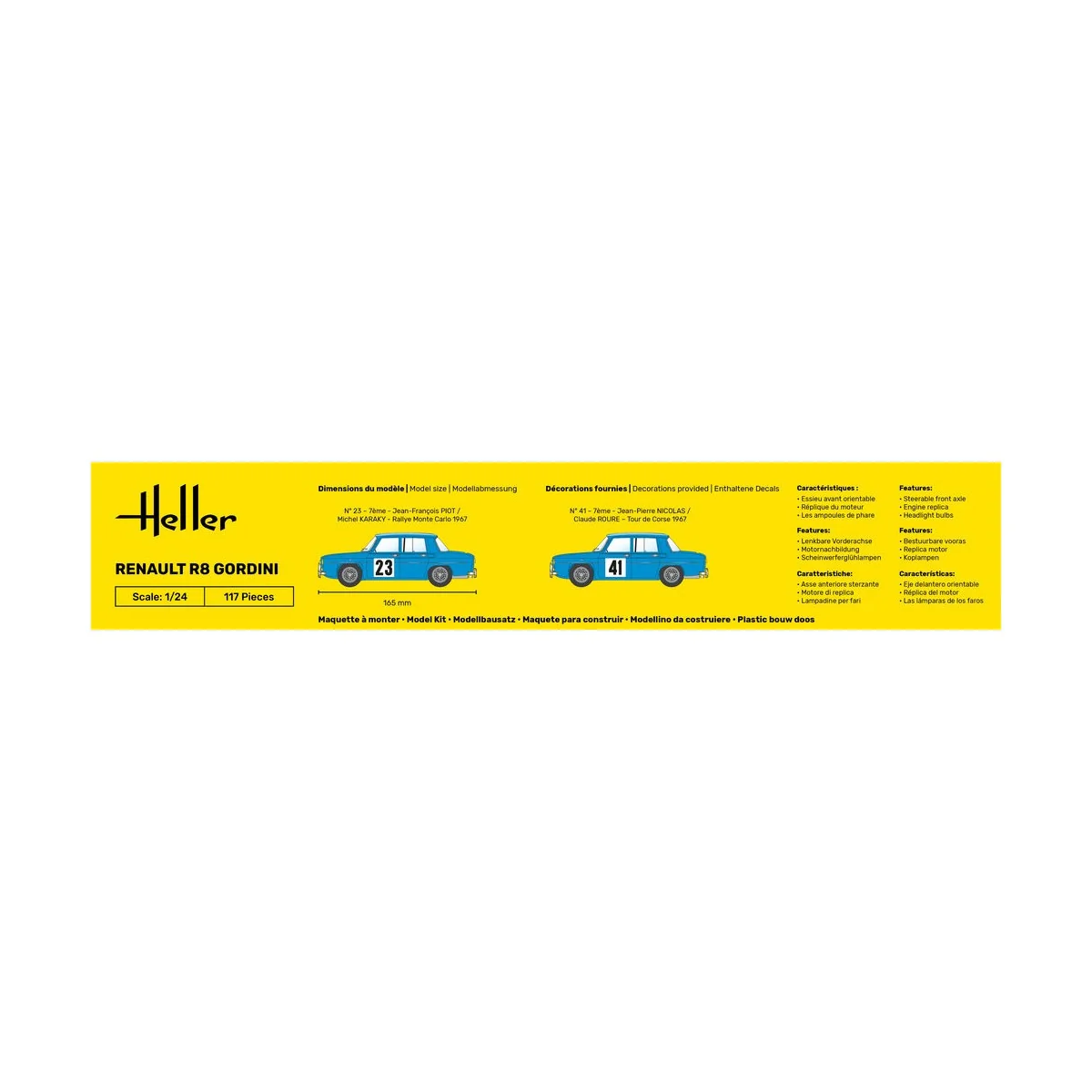 Renault R8 Gordini, 1/24 - Heller 80700 Renault R8 Gordini, 1/24 - Heller 80700