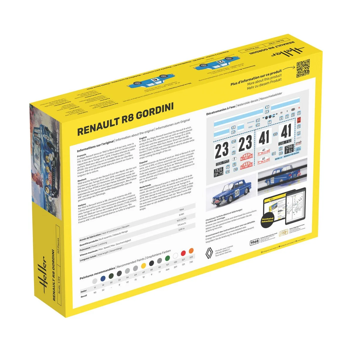Renault R8 Gordini, 1/24 - Heller 80700 Renault R8 Gordini, 1/24 - Heller 80700