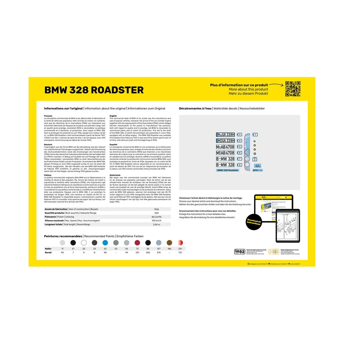BMW 328 Roadster, 1/24 - Heller 80701