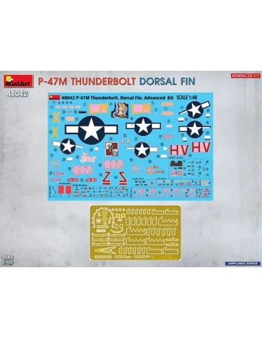 P-47M Thunderbolt. Dorsal Fin. Advanced Kit, 1/48 - MiniArt 48042