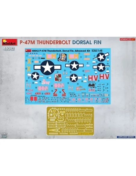 P-47M Thunderbolt. Dorsal Fin. Advanced Kit, 1/48 - MiniArt 48042