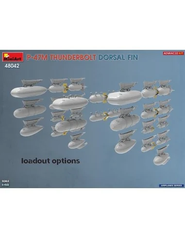 P-47M Thunderbolt. Dorsal Fin. Advanced Kit, 1/48 - MiniArt 48042