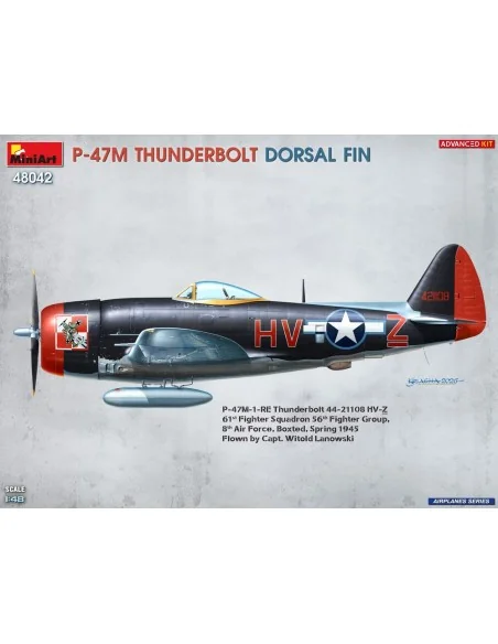 P-47M Thunderbolt. Dorsal Fin. Advanced Kit, 1/48 - MiniArt 48042