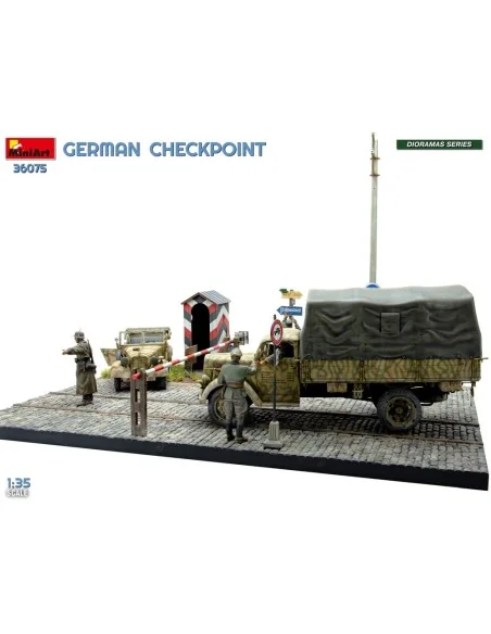 German Checkpoint. 3t Cargo Truck 3, 6-36S & Kfz.1 Type 170VK w/ Fe...