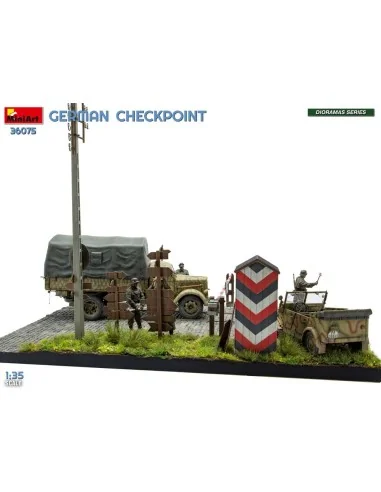 German Checkpoint. 3t Cargo Truck 3, 6-36S & Kfz.1 Type 170VK w/ Fe...