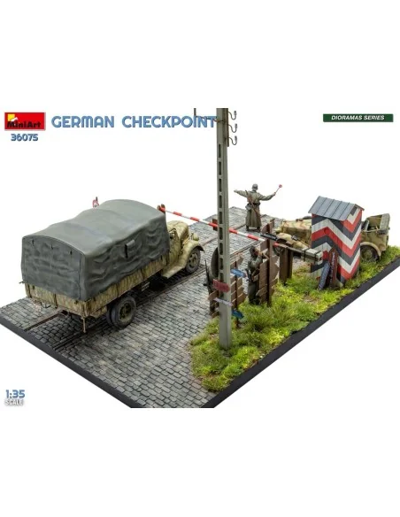 German Checkpoint. 3t Cargo Truck 3, 6-36S & Kfz.1 Type 170VK w/ Fe...