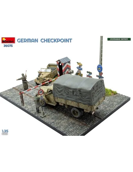 German Checkpoint. 3t Cargo Truck 3, 6-36S & Kfz.1 Type 170VK w/ Fe...