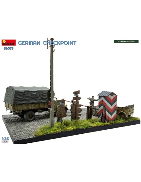 German Checkpoint. 3t Cargo Truck 3, 6-36S & Kfz.1 Type 170VK w/ Fe...