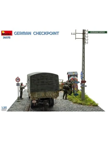 German Checkpoint. 3t Cargo Truck 3, 6-36S & Kfz.1 Type 170VK w/ Fe...