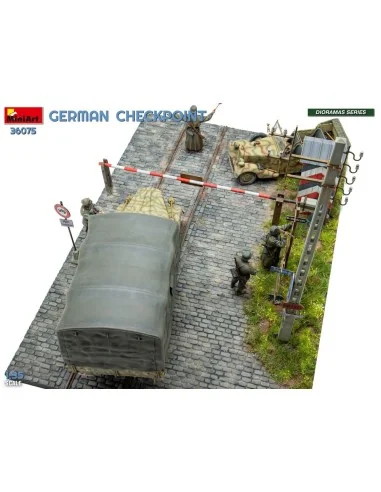 German Checkpoint. 3t Cargo Truck 3, 6-36S & Kfz.1 Type 170VK w/ Fe...