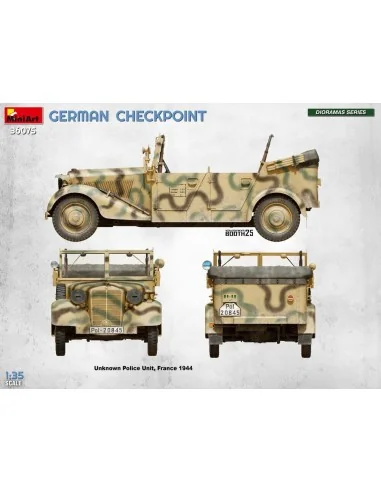 German Checkpoint. 3t Cargo Truck 3, 6-36S & Kfz.1 Type 170VK w/ Fe...