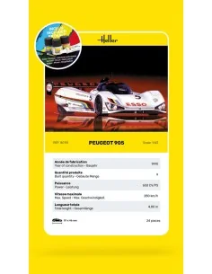 STARTER KIT Peugeot 905, 1/43 - Heller 56110
